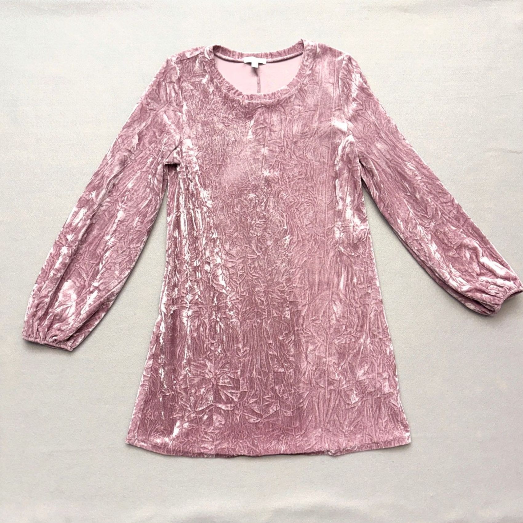 Vintage ABound Pink Velvet Mini Dress Long Sleeve Boho Festival Y2K Style Adult XS Womens Size XS / US 0-2 / IT 36-38 - 7 Thumbnail