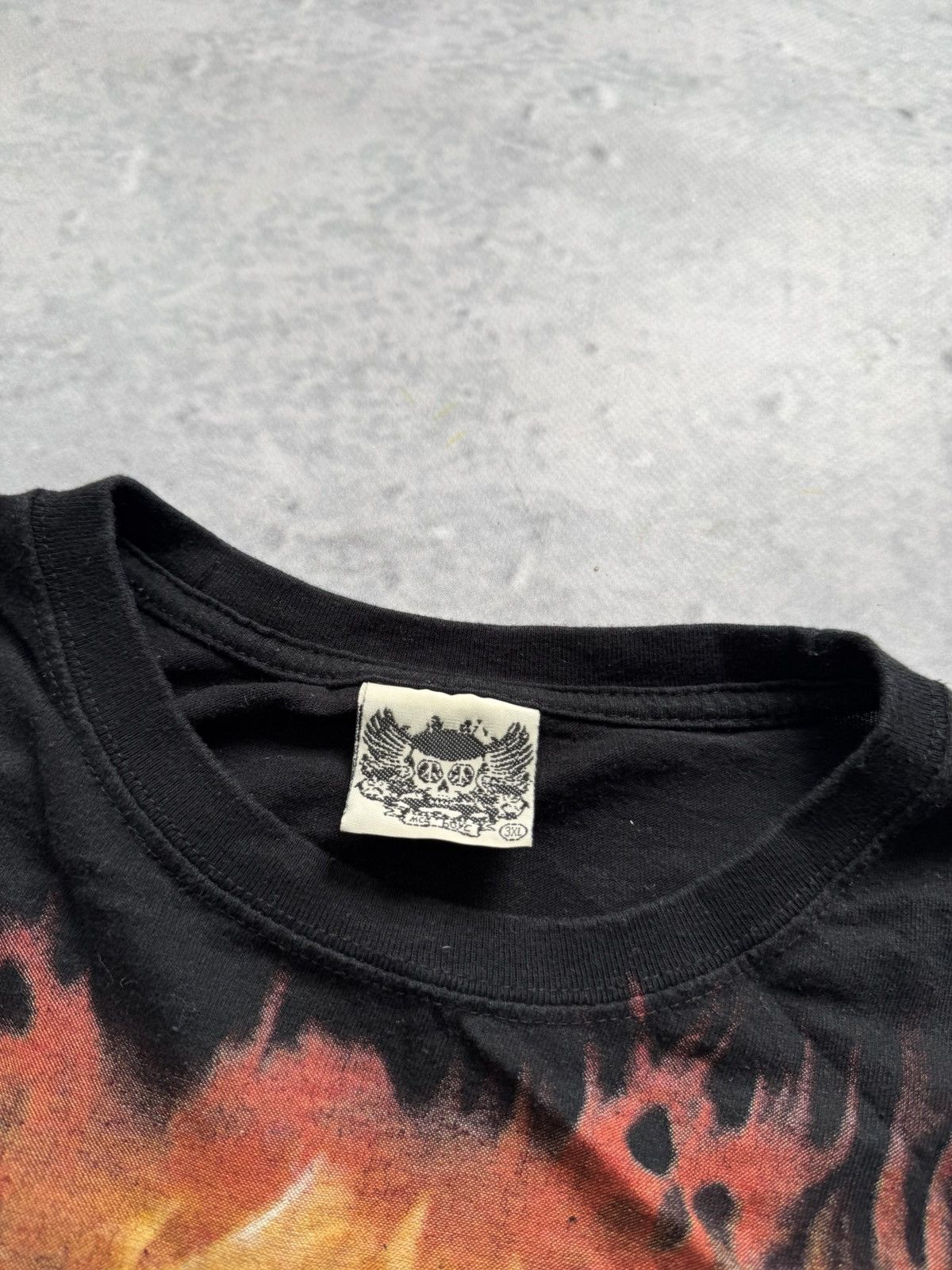Vintage Big logo moto skulls rider flame tee 00s Size US M / EU 48-50 / 2 - 5 Thumbnail
