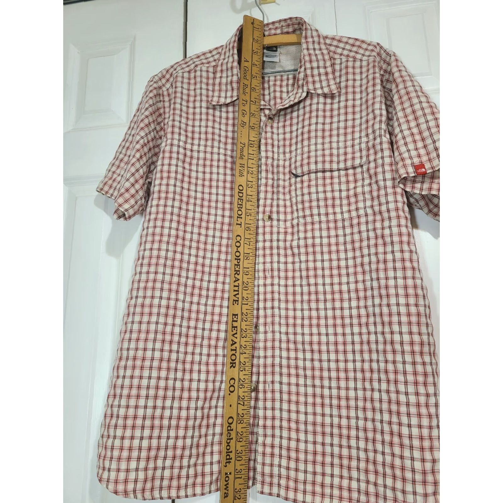 The North Face The North Face Men's Red Plaid Short Sleeve Button Down Shirt L Large Size US L / EU 52-54 / 3 - 6 Thumbnail