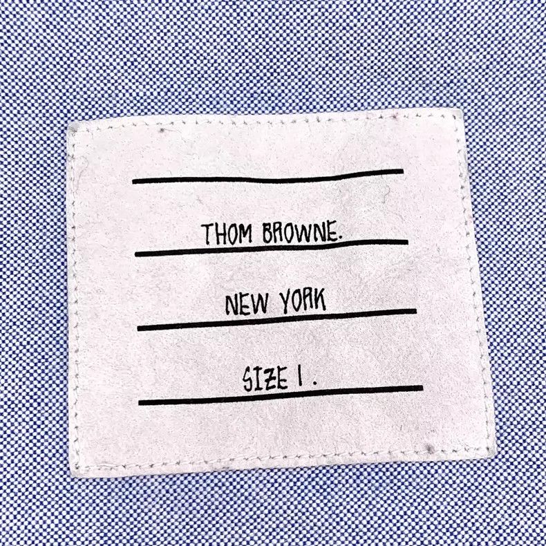Thom Browne Thom browne Haze blue Oxford cotton eroded sleeve label lap Size US S / EU 44-46 / 1 - 6 Thumbnail
