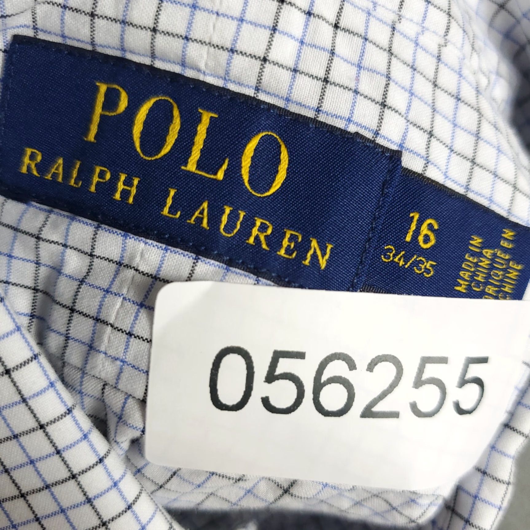 Ralph Lauren Ralph Lauren Dress Shirt Mens 16 Blue White Check Long Sleeve Button Up Classic Modern Size 42R - 8 Thumbnail