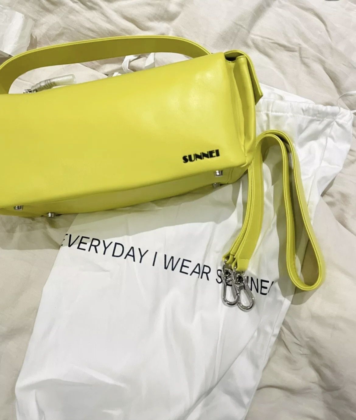 Sunnei Sunnei runway yellow leather crossbody bag Size ONE SIZE - 3 Thumbnail