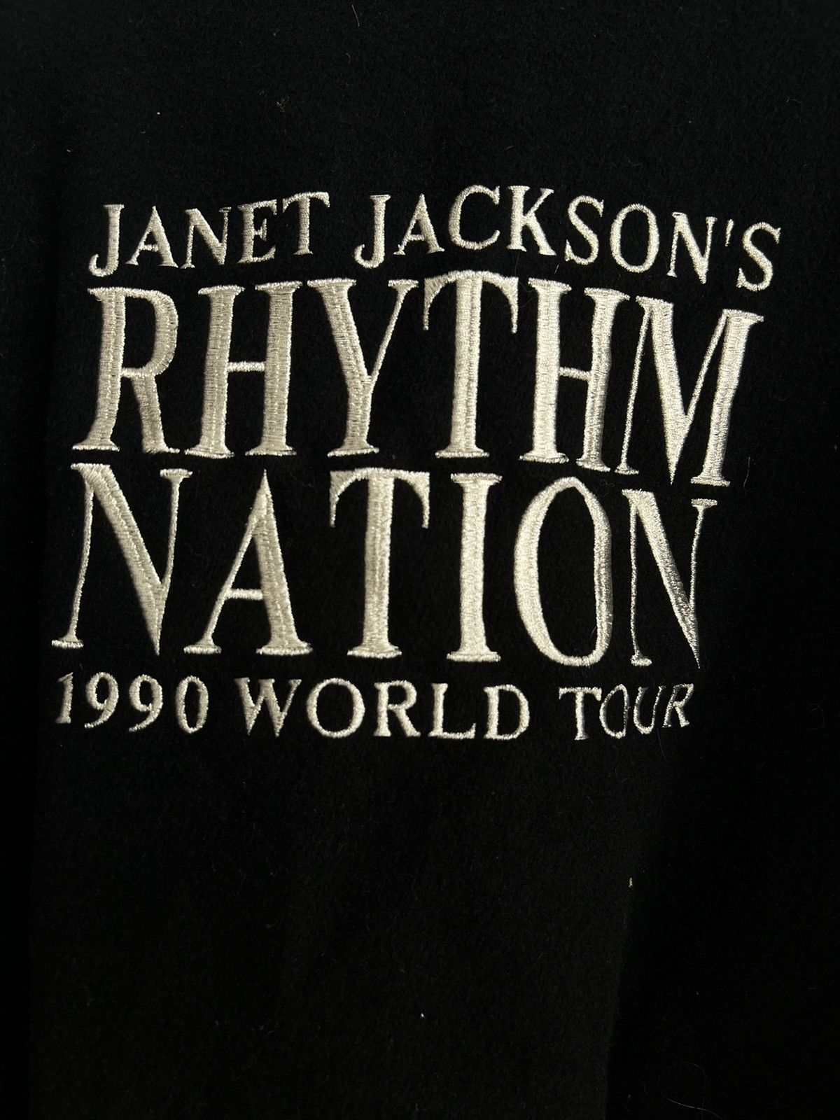 Michael Jackson SUPER RARE Janet Jackson Rhythm Nation 1990 Tour Varsity Jkt Size US XL / EU 56 / 4 - 7 Thumbnail