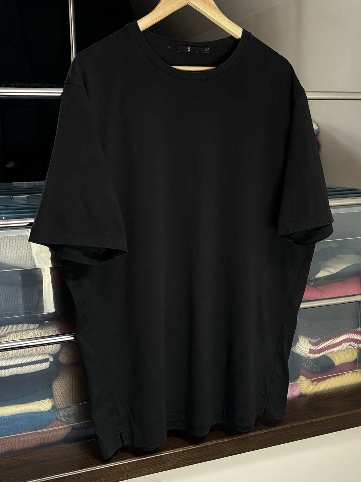 Jil Sander × Uniqlo +J Uniqlo x Jil Sander Plain Oversized Black T-Shirt Size US L / EU 52-54 / 3 - 2 Thumbnail