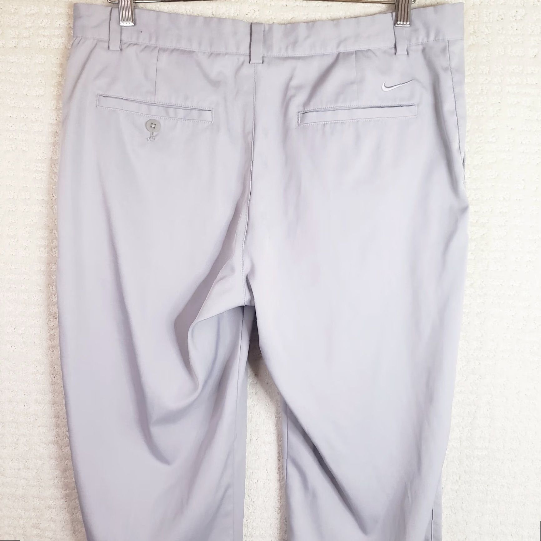 Nike Nike Dri-fit Golf Pants Mens 34x32 Gray Flat Front Regular Inseam 32 Waist 34 Chino Polyester Spandex Logo Button Pockets Size US 34 / EU 50 - 7 Thumbnail