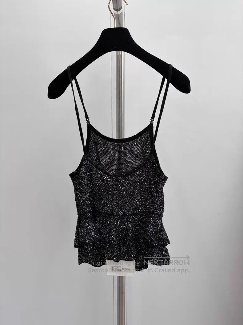Chanel Chanel Flash diamond sequin black suspender vest Size XXS / US 00 / IT 34 - 2 Thumbnail