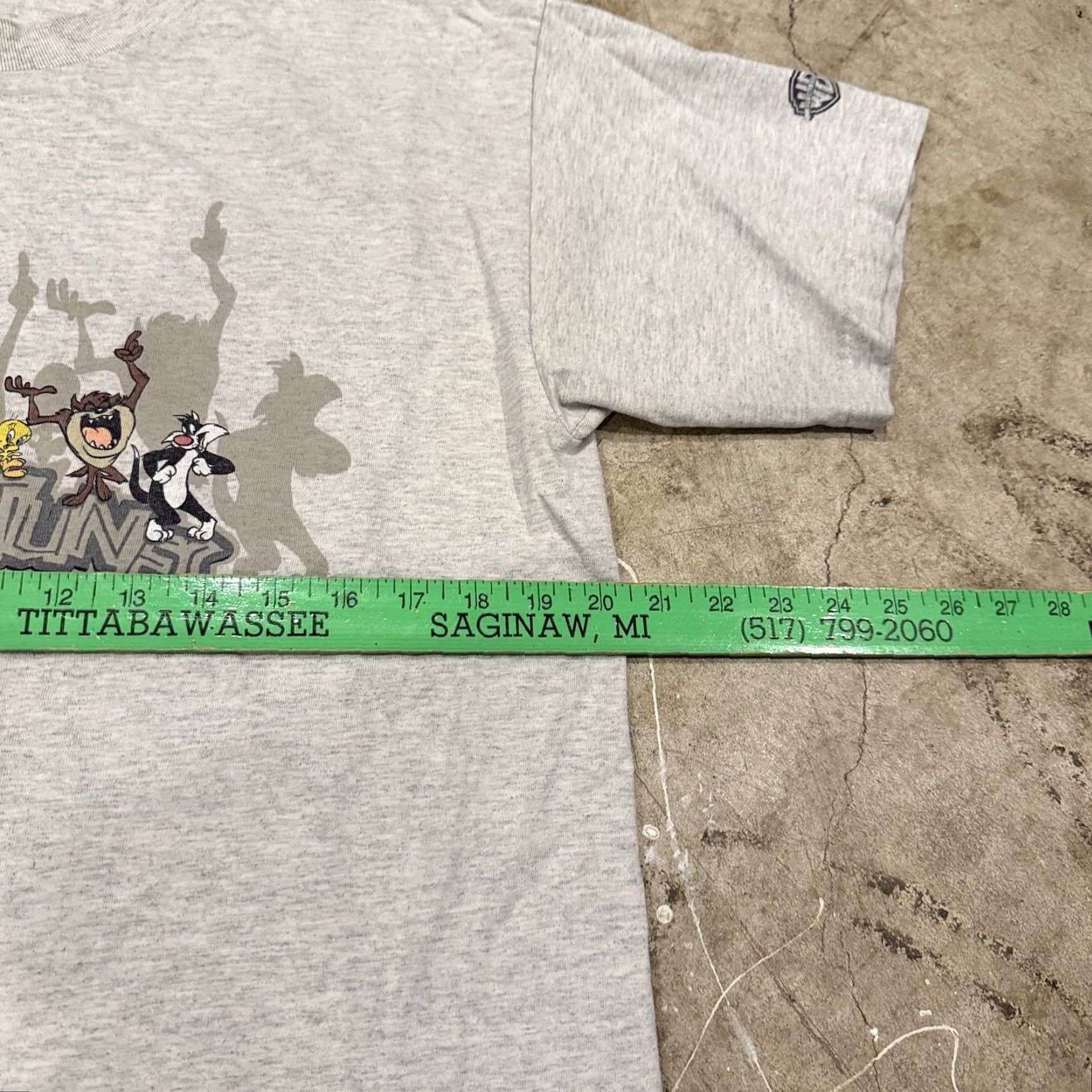 Vintage VINTAGE Warner Bros Looney Tunes T-Shirt Gray L 1990s Cartoon Graphic Tee Mens Size US L / EU 52-54 / 3 - 6 Thumbnail