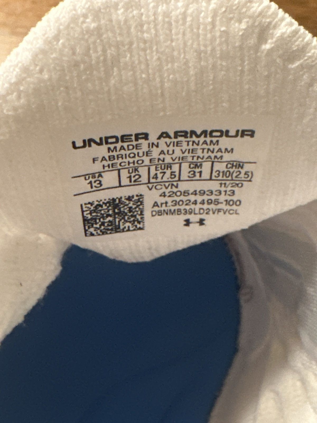 Under Armour Under Armor HOVR Phantom 2 Reflect ‘White Blue Circuit’ Size US 13 / EU 46 - 1 Thumbnail
