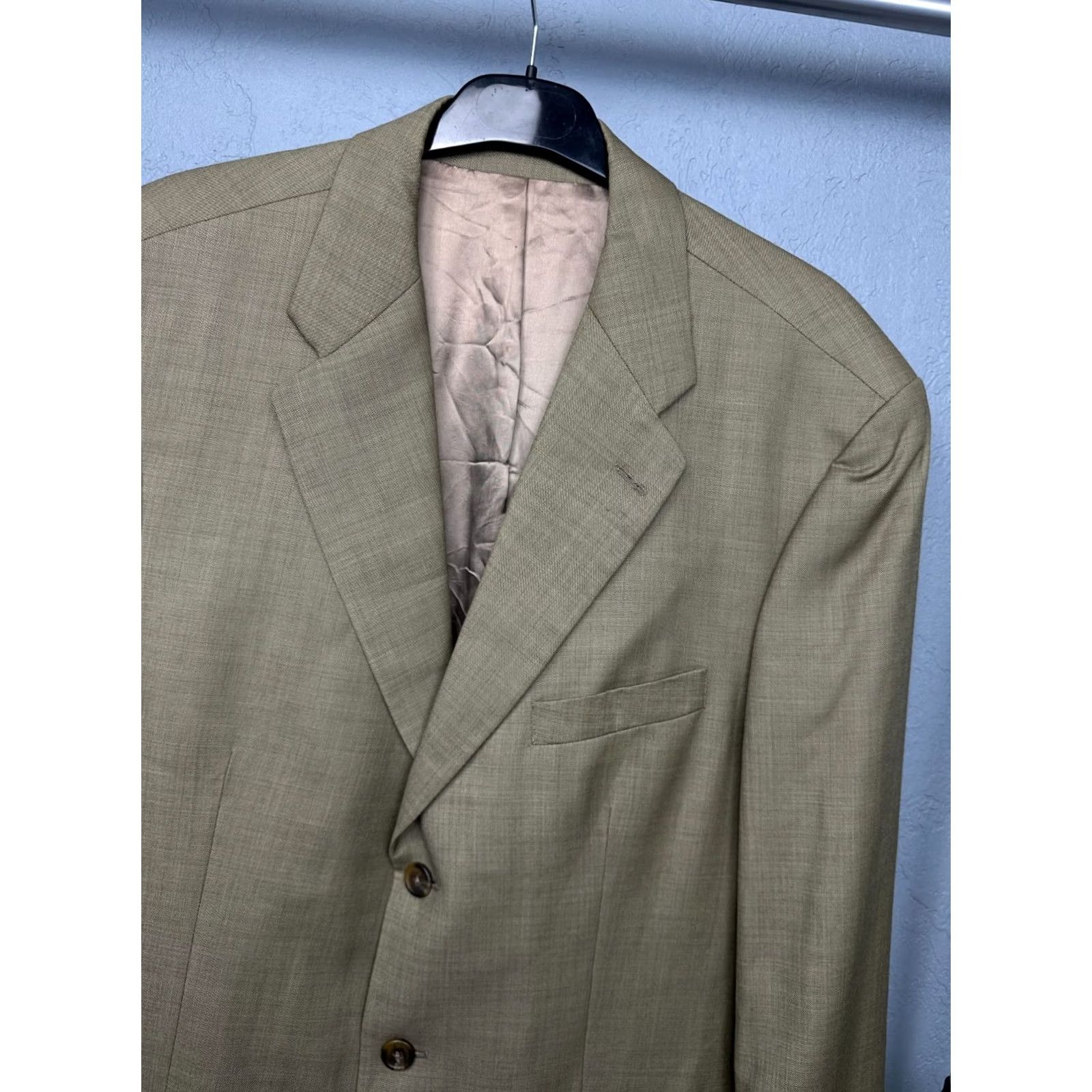 Ralph Lauren Polo Ralph Lauren Vintage Mens Blazer Jacket 3 buttons Size L Beige Wool Blazer Mens Vintage 3-Button Coat Jacket Size US L / EU 52-54 / 3 - 2 Thumbnail