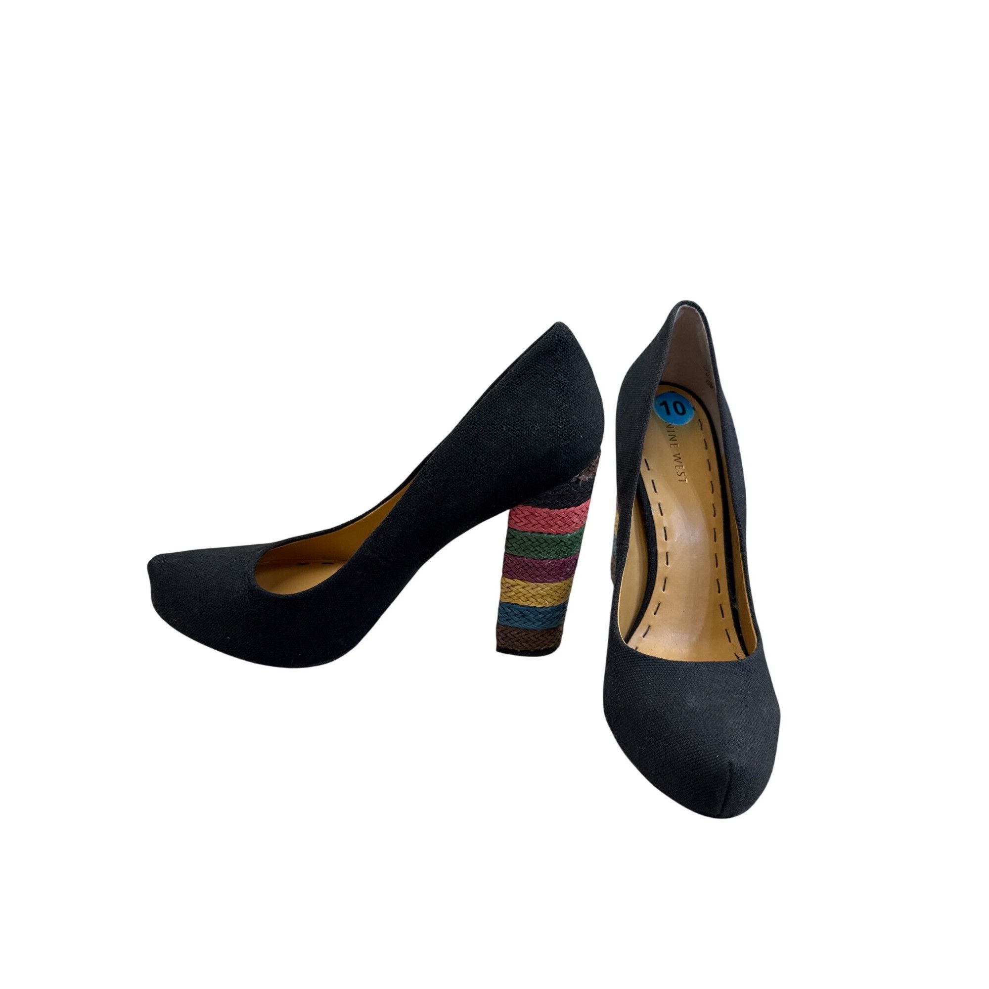 Nine West Nine West Womens Black Textile 5" Heels Size 10M SKU 7483 Size US 10 / IT 40 - 2 Thumbnail