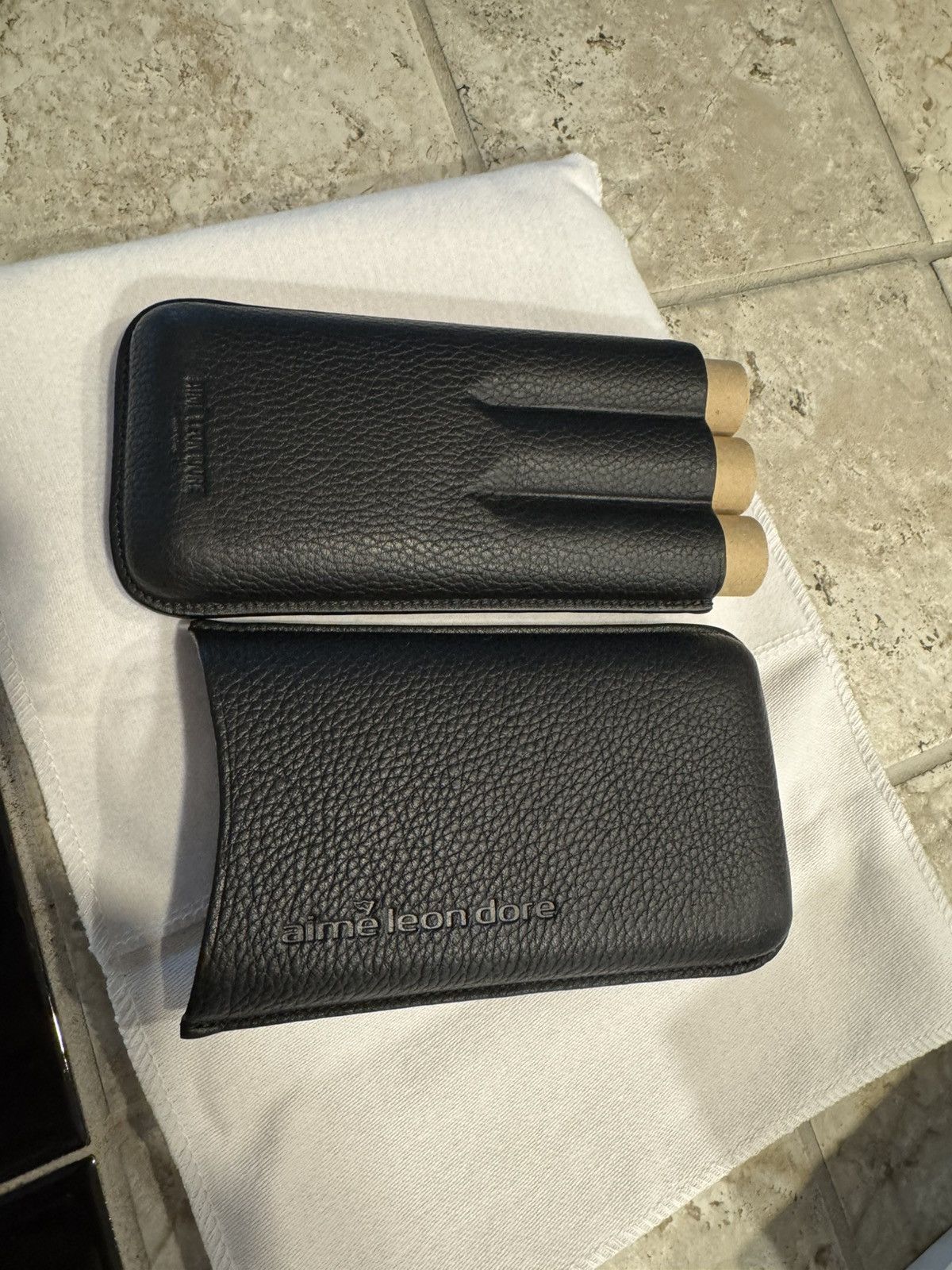 Aime Leon Dore ALD Golf Leather Cigar Case, Black Size ONE SIZE - 7 Thumbnail