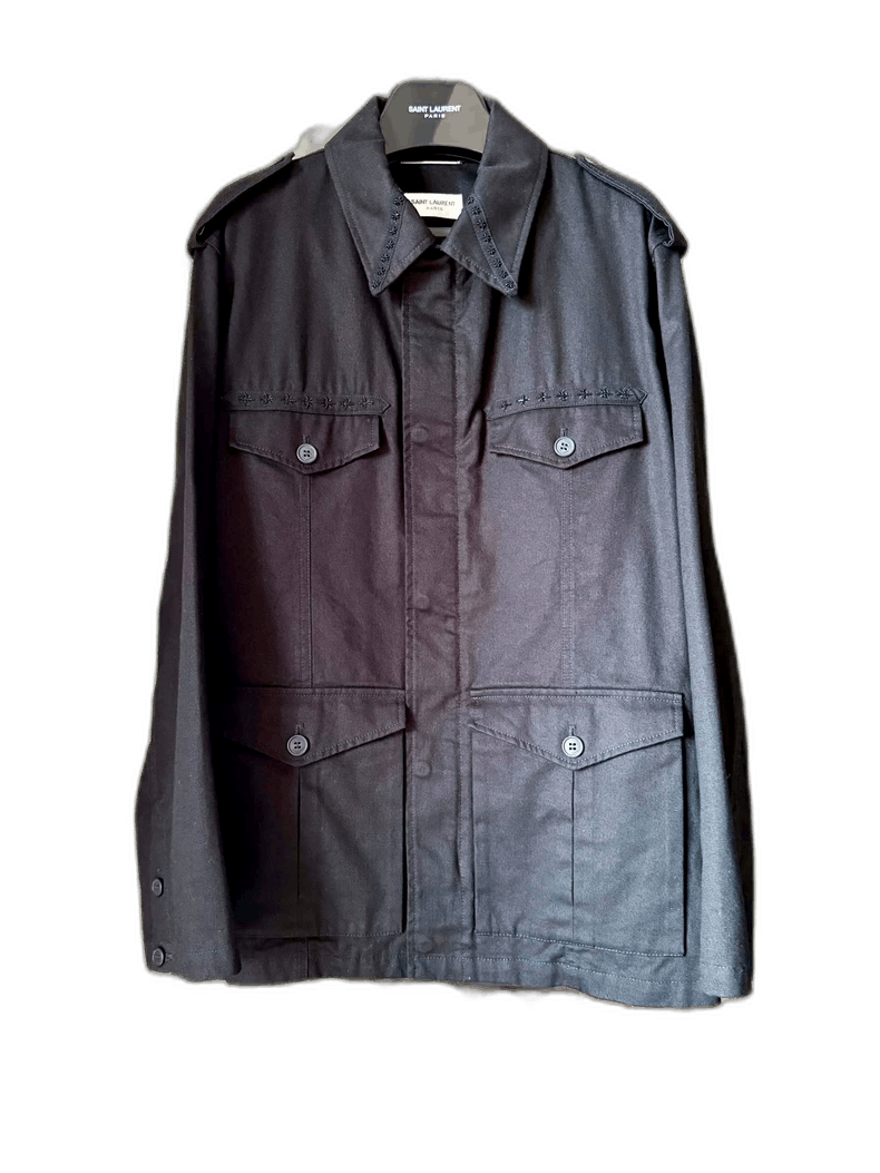 Saint Laurent Paris saint laurent black studded jacket-2507 Size US S / EU 44-46 / 1 - 1 Thumbnail