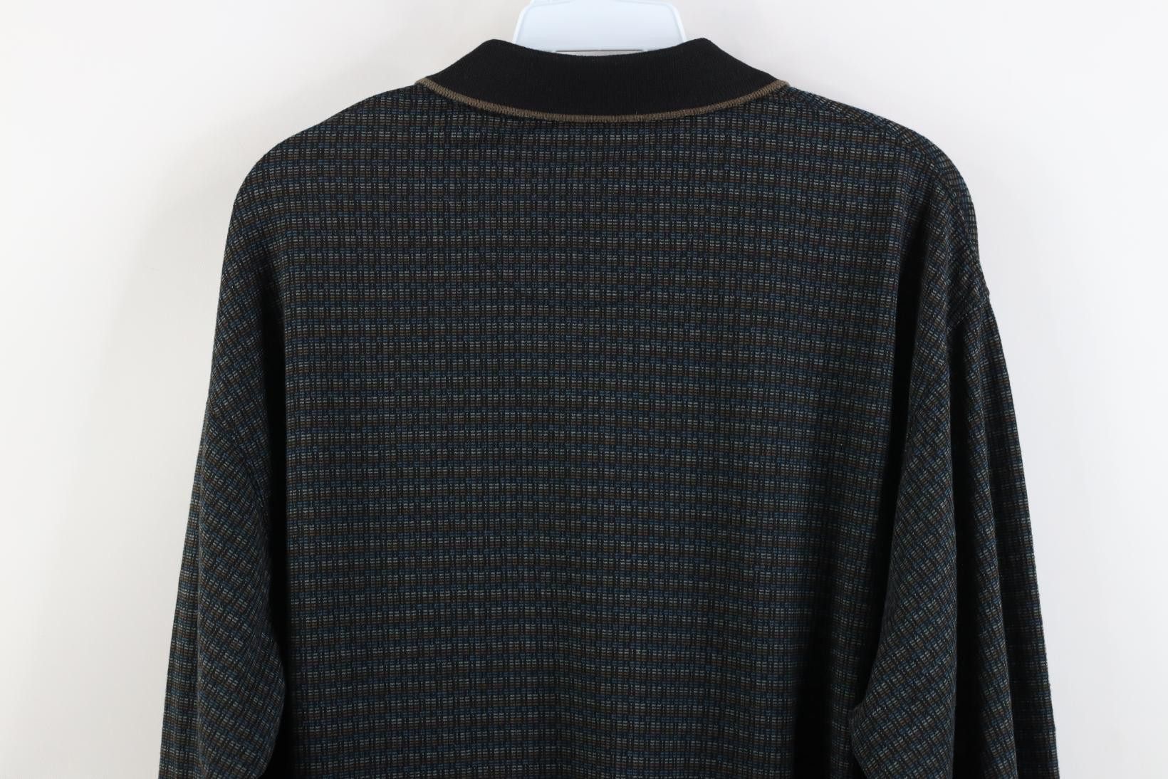 Vintage Vintage 90s Streetwear Knit Long Sleeve Rugby Polo Shirt Size US L / EU 52-54 / 3 - 10 Thumbnail