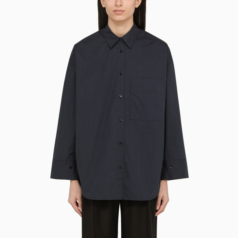 By Malene Birger By Malene Birger Derris Navy-Coloured Oversize Shirt ...