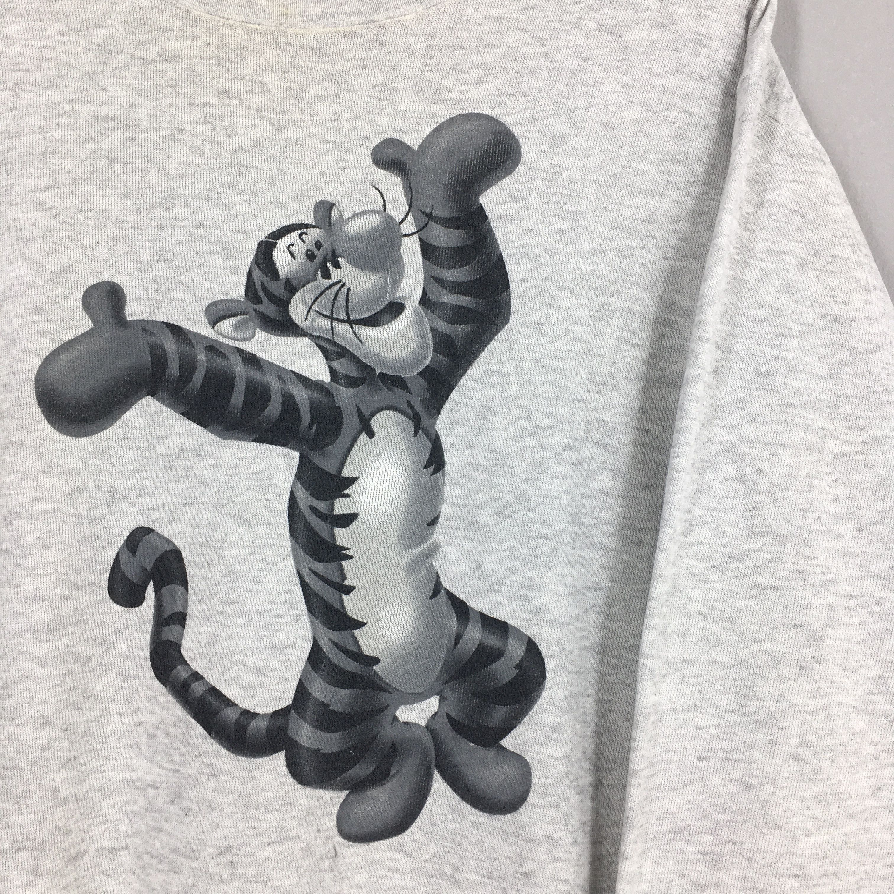 Cartoon Network Vintage 90s Tigger Disney Winnie Pooh Gray Sweatshirt Large Size US L / EU 52-54 / 3 - 2 Thumbnail