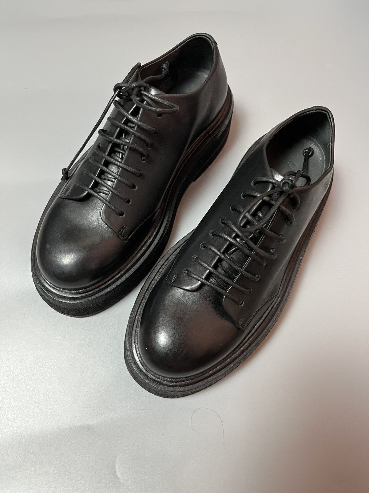 Marsell Marsèll lace up derby leather black shoes Size US 6.5 / IT 36.5 - 4 Thumbnail