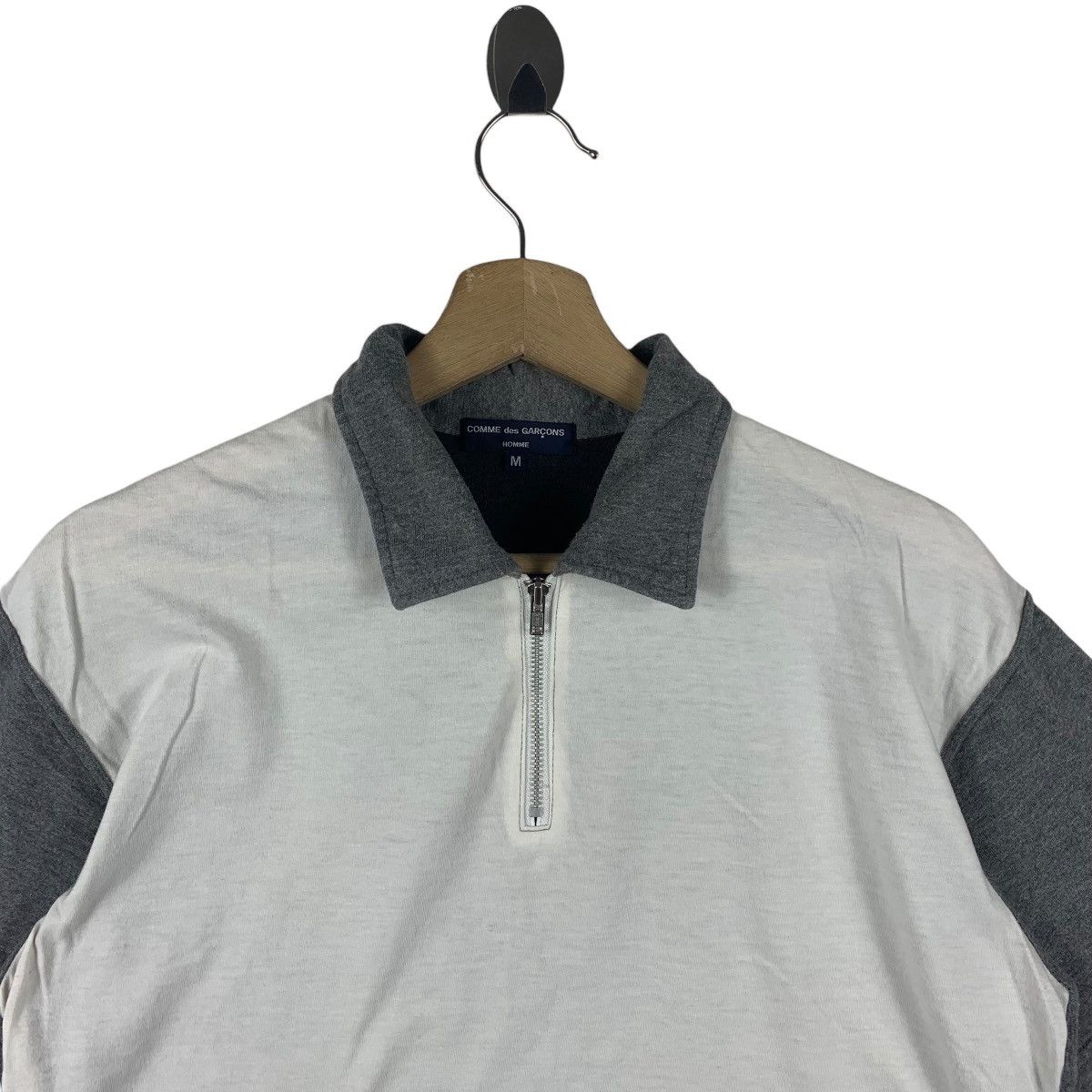 Comme des Garcons × Comme des Garcons Homme COMME des GARCONS Homme halfzipper AD 2004 polo tee Size US M / EU 48-50 / 2 - 2 Thumbnail