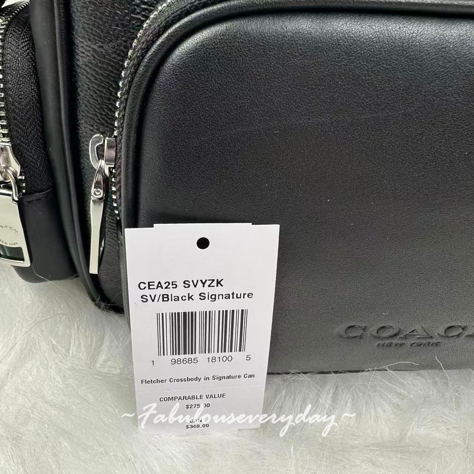 Coach Coach Men Fletcher Crossbody BSignature Canvas/Silver/Black Size ONE SIZE - 4 Thumbnail