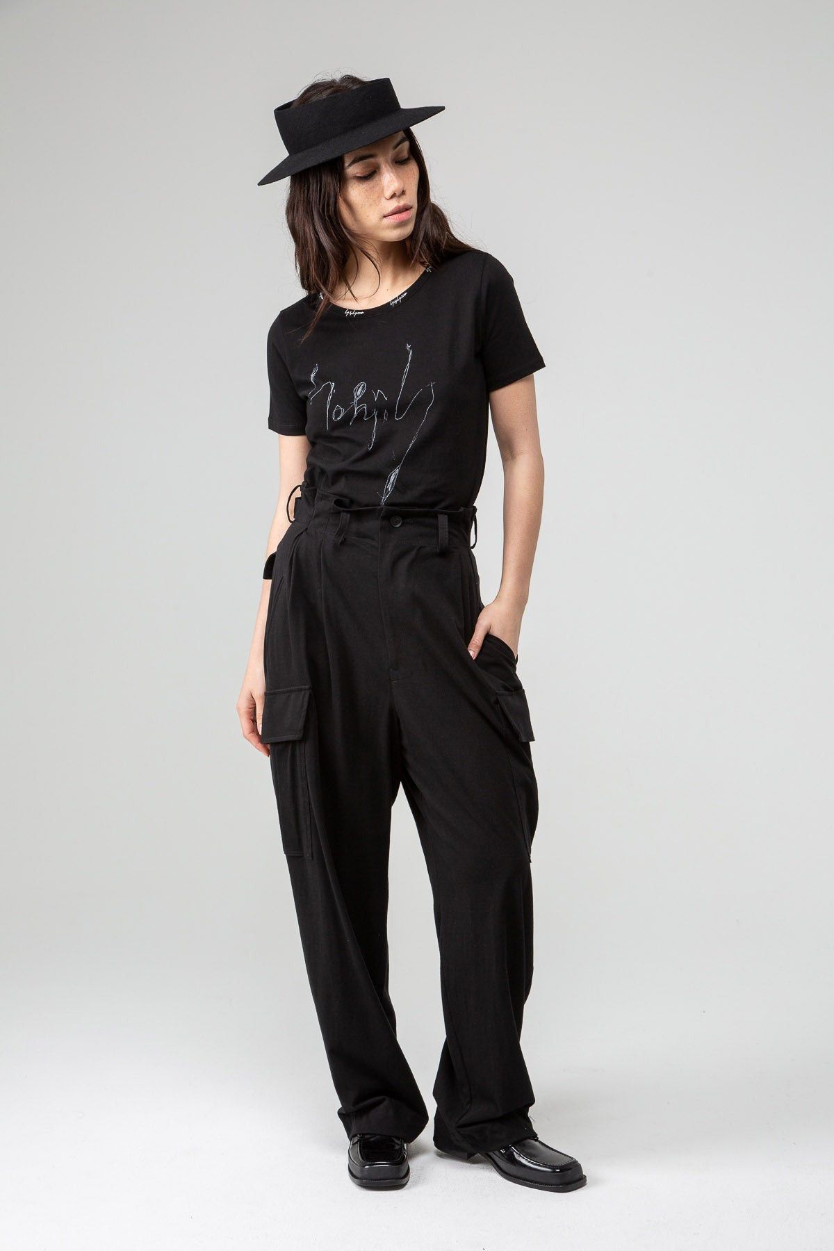 Yohji Yamamoto $740 Yohji Yamamoto Open Crown Hat Size ONE SIZE - 5 Thumbnail
