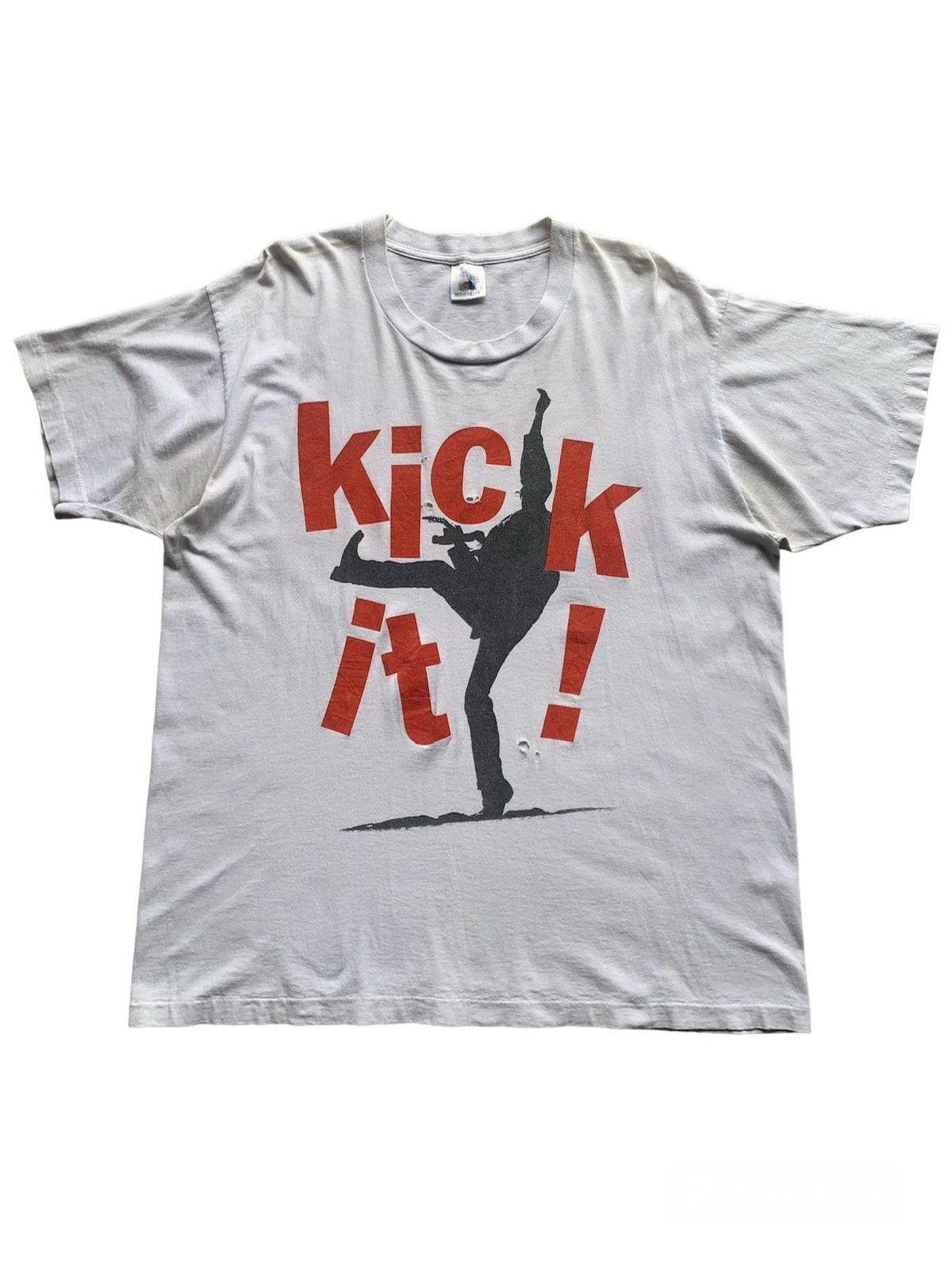 image of Band Tees x Rock T Shirt Vintage 1992 Bryan Adams Kick It Rock Tour T-Shirt in White (Size XL)