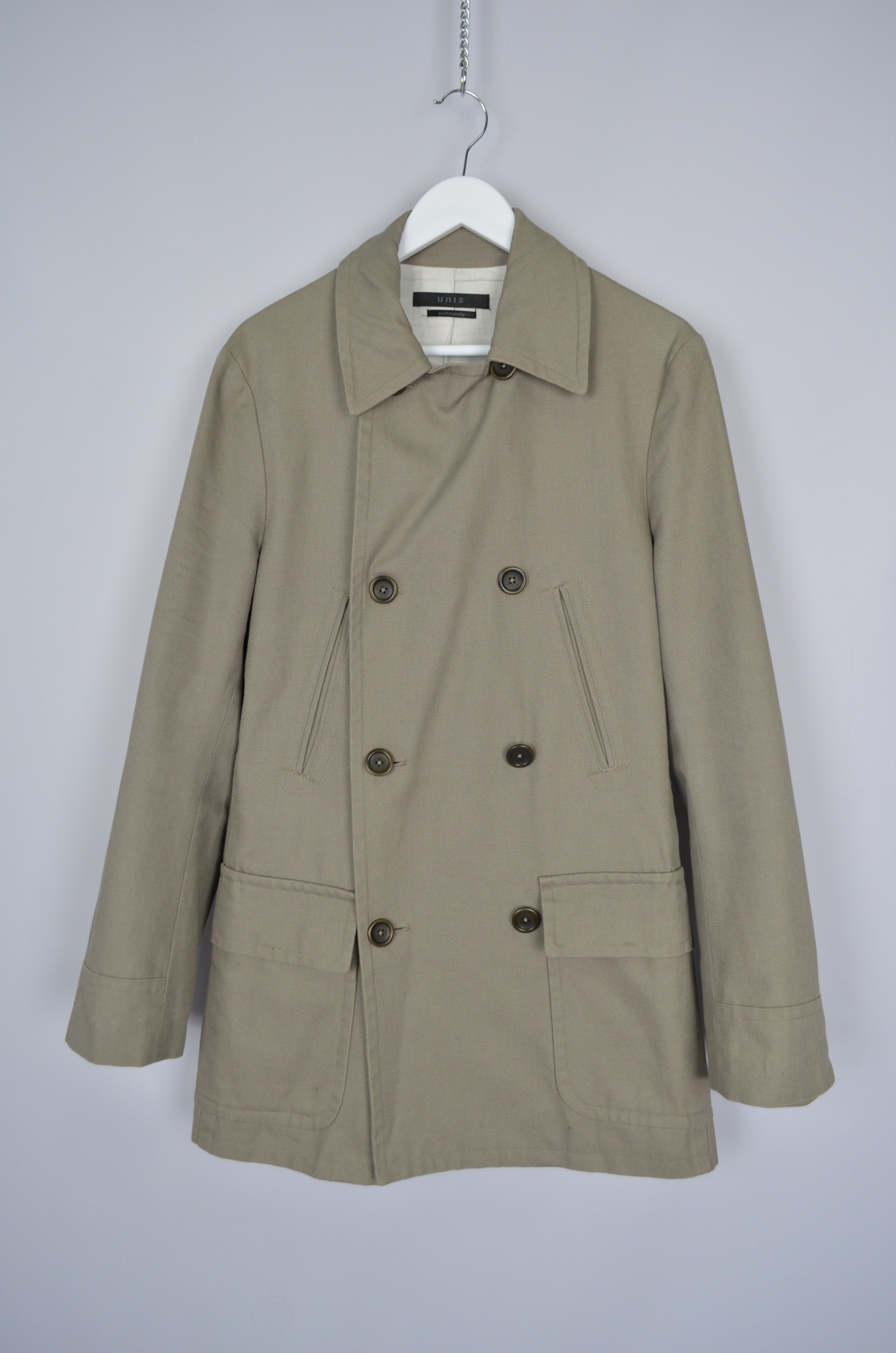 Unis Unis USA Beige Cotton Peacoat Jacket Coat Size 36 / S Size US S / EU 44-46 / 1 - 14 Thumbnail