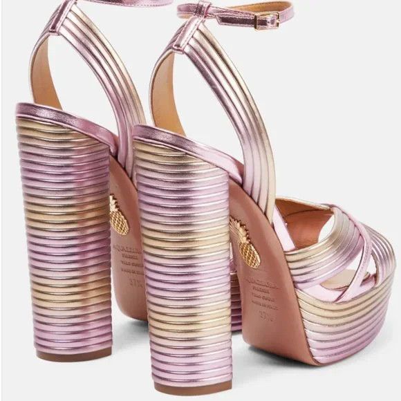 Aquazzura o1srvl11e1024 Sandal in Pink Size US 7 / IT 37 - 3 Thumbnail