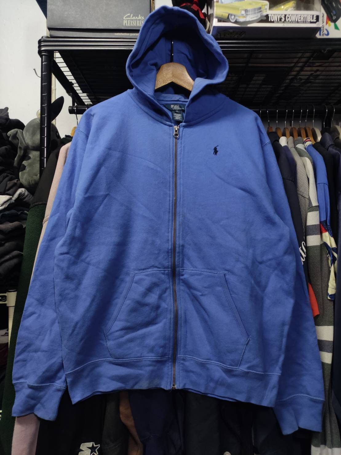 Polo Ralph Lauren Vtg 90's Polo Ralph Lauren Zip Up Hoodie Size US XL / EU 56 / 4 - 2 Thumbnail