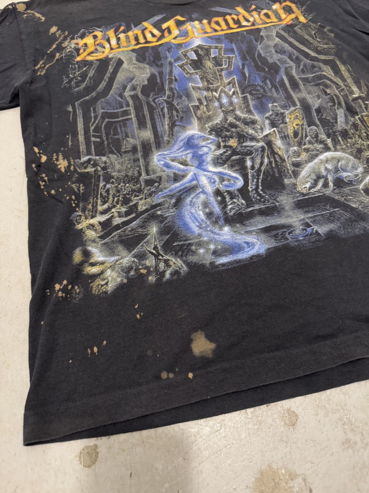 Band Tees × Vintage *RARE* 1998 BLIND GUARDIAN MIRROR BAND TEE METAL FADED 90S Size US XL / EU 56 / 4 - 9 Thumbnail