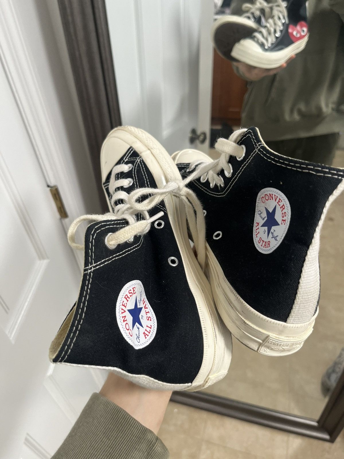 Comme des Garcons PLAY × Converse Comme des Garçons Play x Converse Chuck 70 High black Size US 7 / EU 40 - 5 Thumbnail