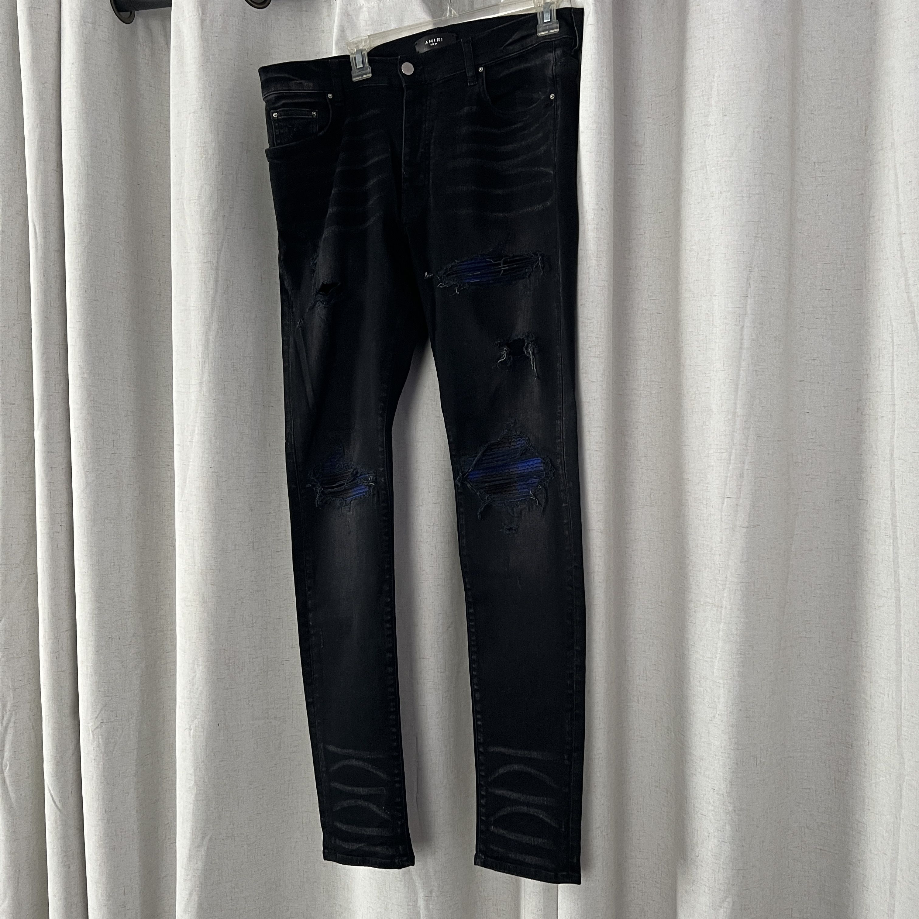 Amiri MX1 Denim Black/Blue Size US 34 / EU 50 - 1 Thumbnail