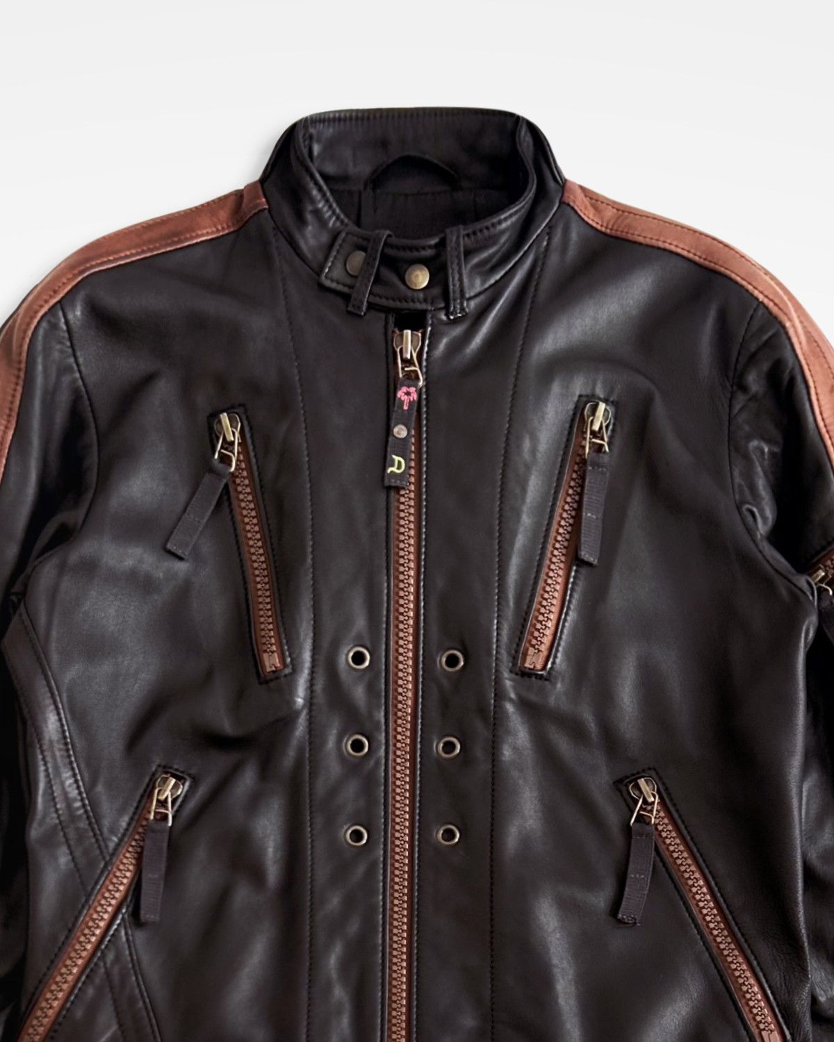 Diesel Diesel, 2000's Quad-Zip Leather Moto Jacket Size US L / EU 52-54 / 3 - 3 Thumbnail