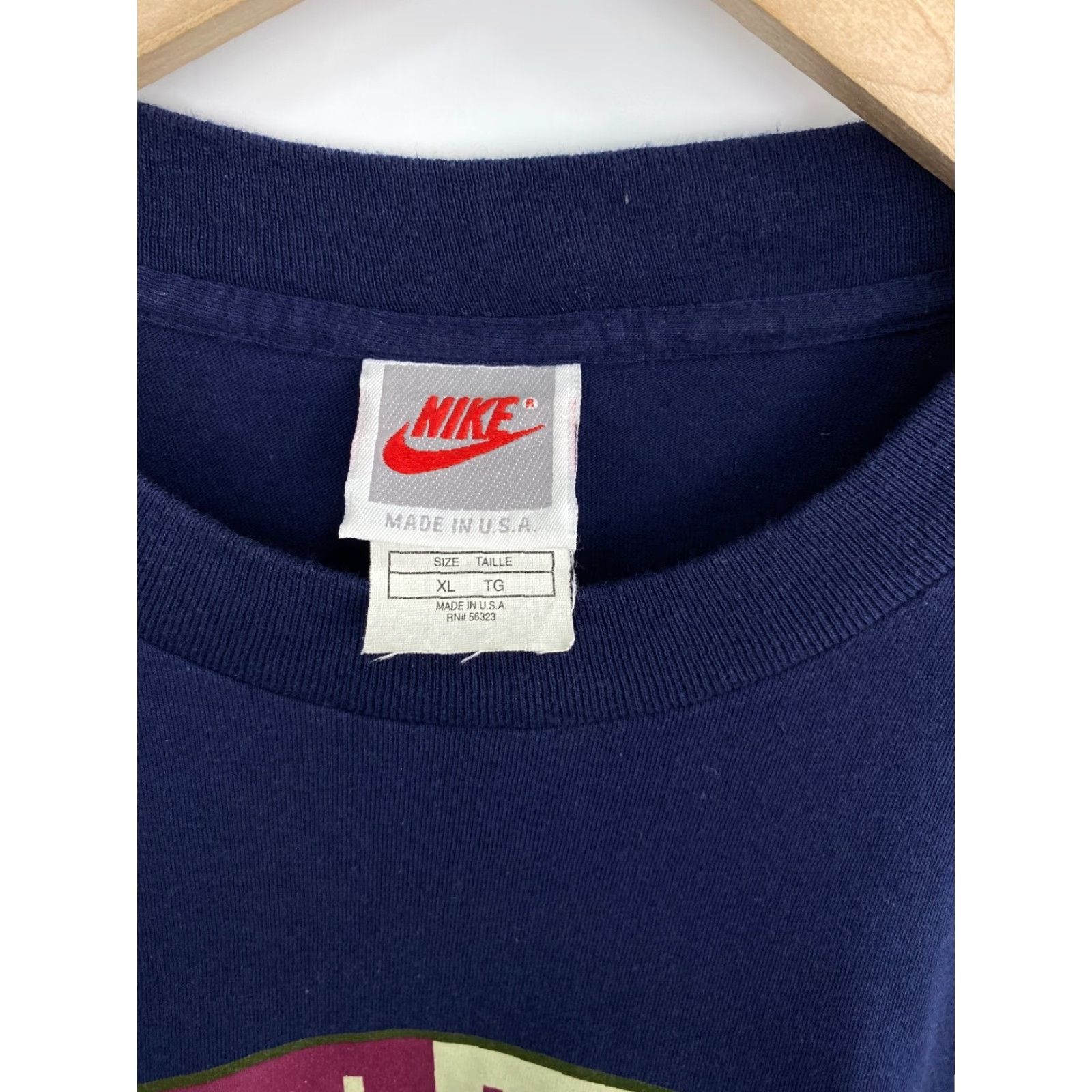 Nike VINTAGE Nike T-Shirt 90s Made in USA XL Blue Men's Size US XL / EU 56 / 4 - 5 Thumbnail