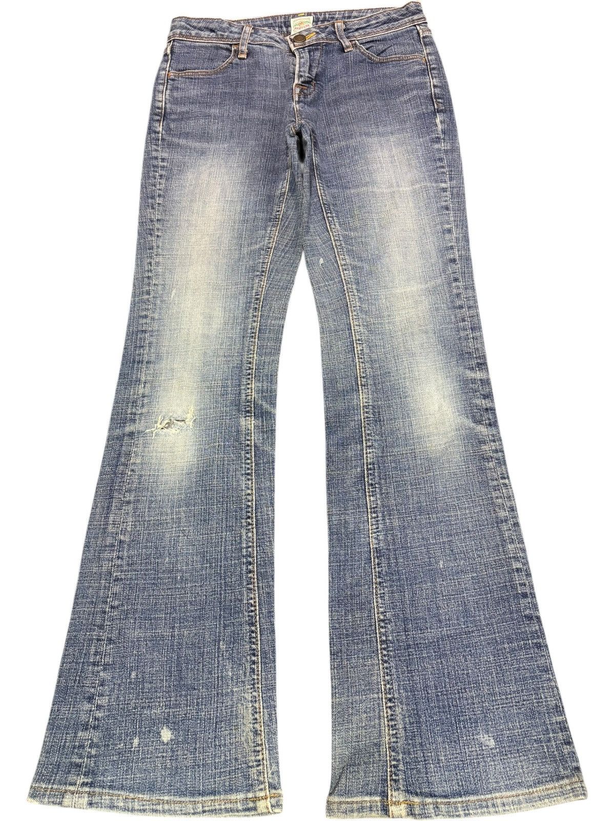 Diesel Vintage Japanese Brand Mud Wash Distress Flare Jeans Size 28" / US 6 / IT 42 - 1 Thumbnail