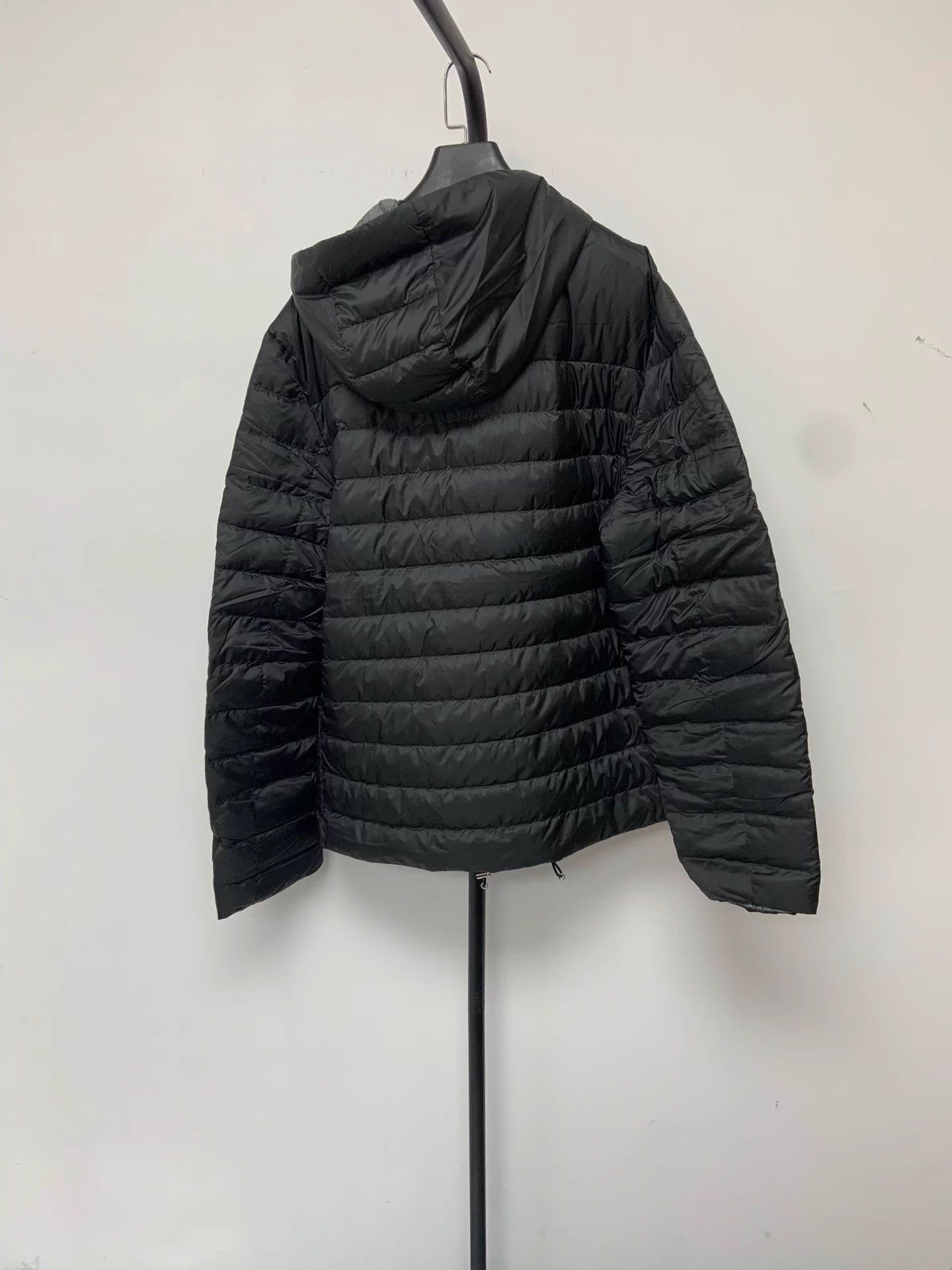 Prada PRADA men's striped solid black down jacket size 54 Size US L / EU 52-54 / 3 - 2 Thumbnail