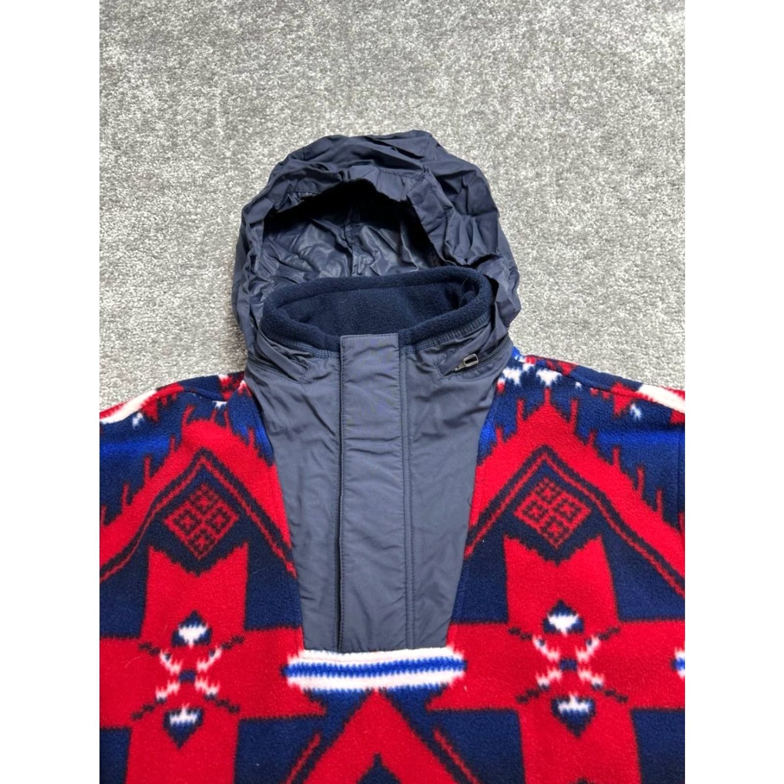 Polo Ralph Lauren VINTAGE Polo Ralph Lauren Jacket Mens Large Multi Fleece Aztec Southwest Pack Away Hood Size US L / EU 52-54 / 3 - 3 Thumbnail