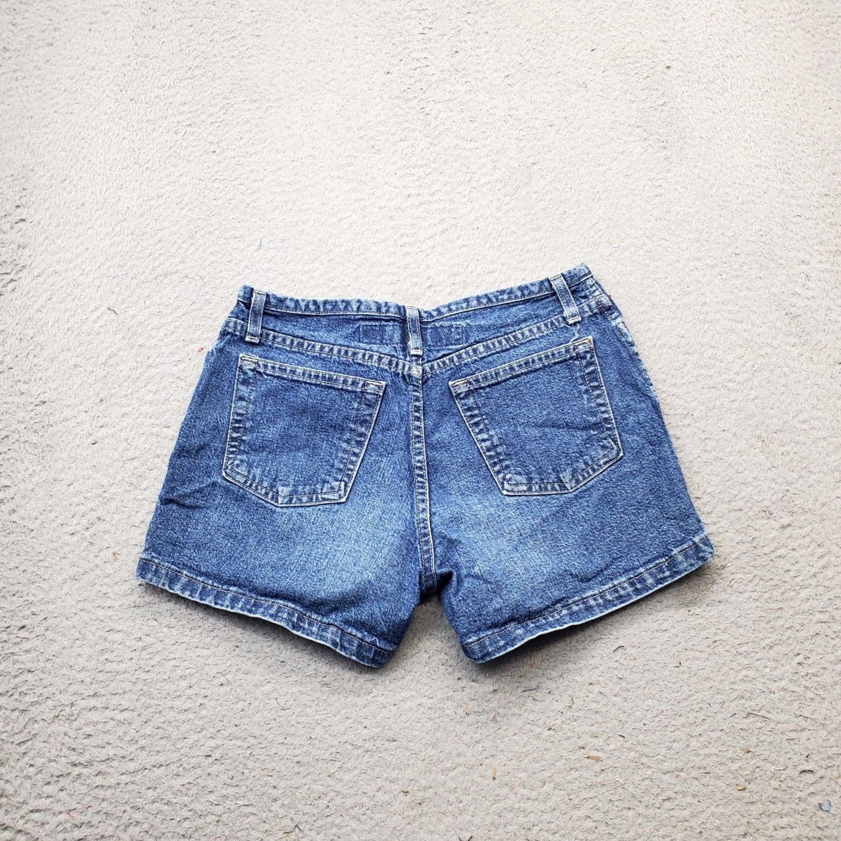 Vintage HYDRAULIC Jeans Chino Shorts Women's 5/6 Blue Denim Medium Wash 5-Pocket Design Size 27" / US 4 / IT 40 - 2 Thumbnail