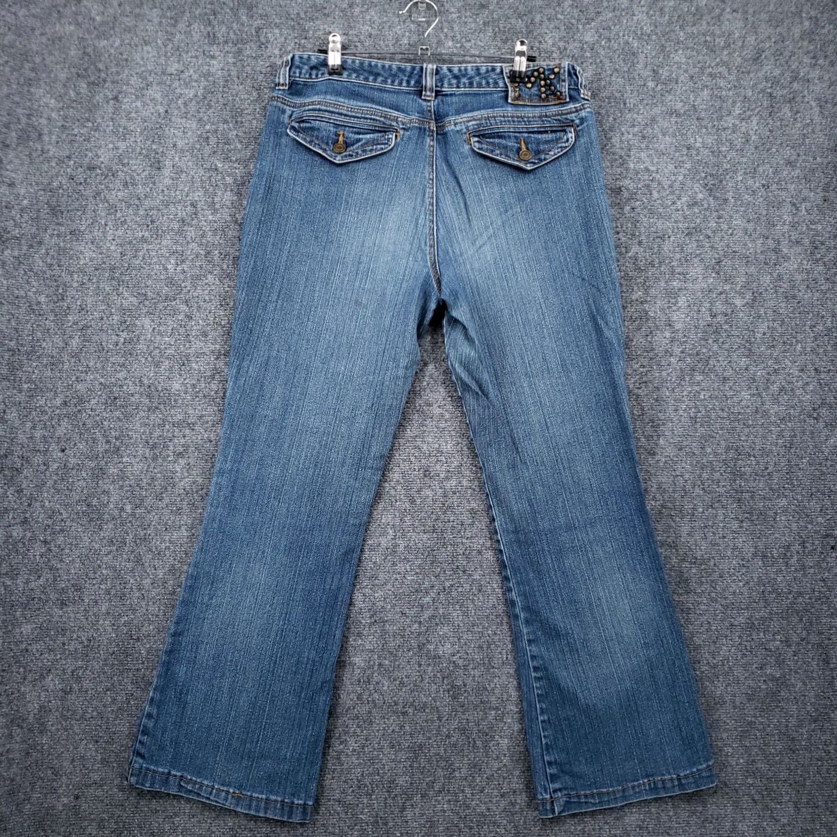 Michael Kors Michael Kors Jeans Womens 12 Boot Cut Mid Rise Medium Wash Blue Denim (Blue) Jeans Size 34" / US 12 / IT 48 - 2 Thumbnail