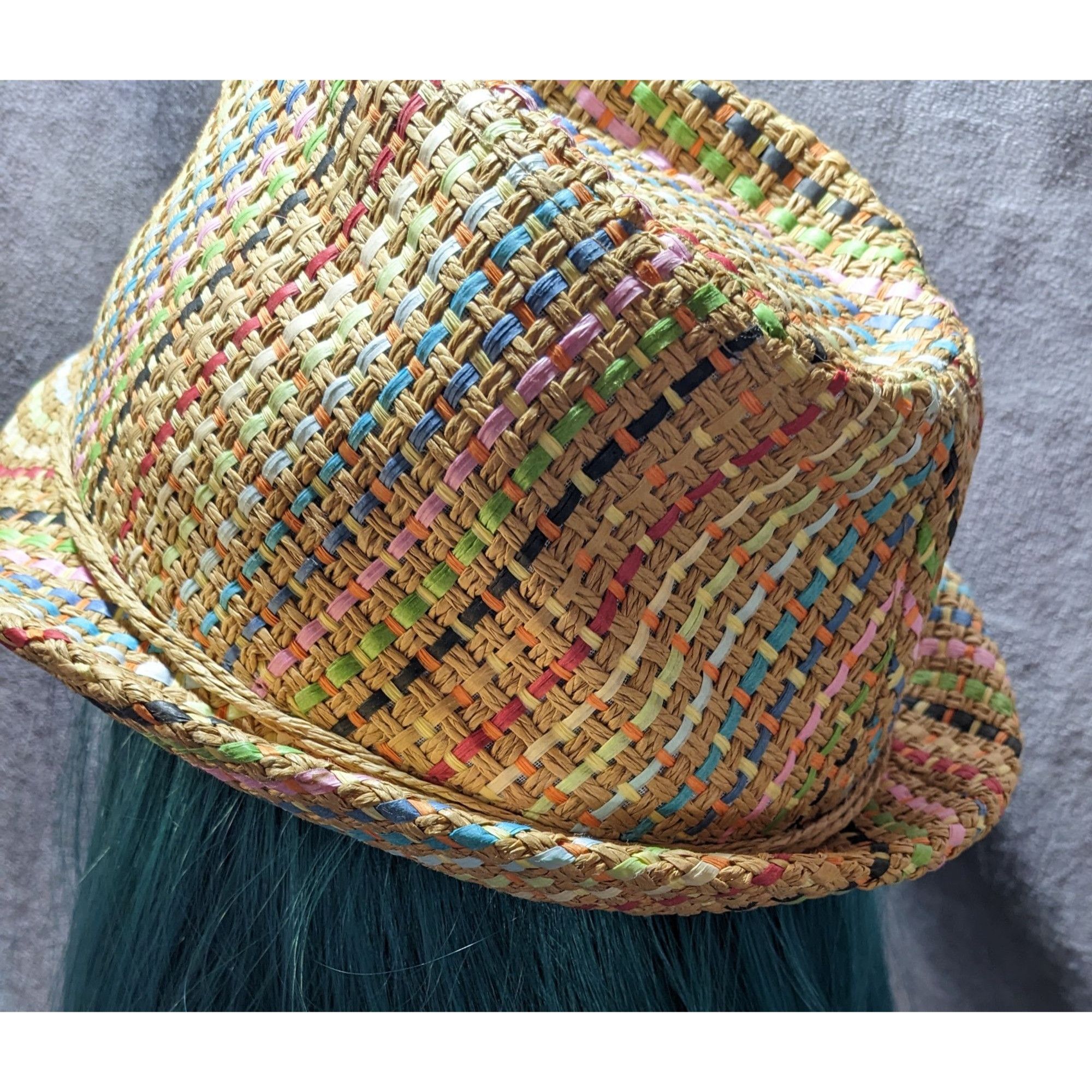 Panama Jack Retro Beachy Panama Jack Rainbow Woven Fedora Size ONE SIZE - 10 Thumbnail