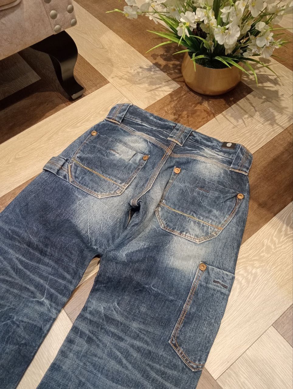 Japanese Brand BLUEWAY JAPAN UNION MADE MODERN VINTAGE WIDE BAGGY DENIM Size US 30 / EU 46 - 13 Thumbnail