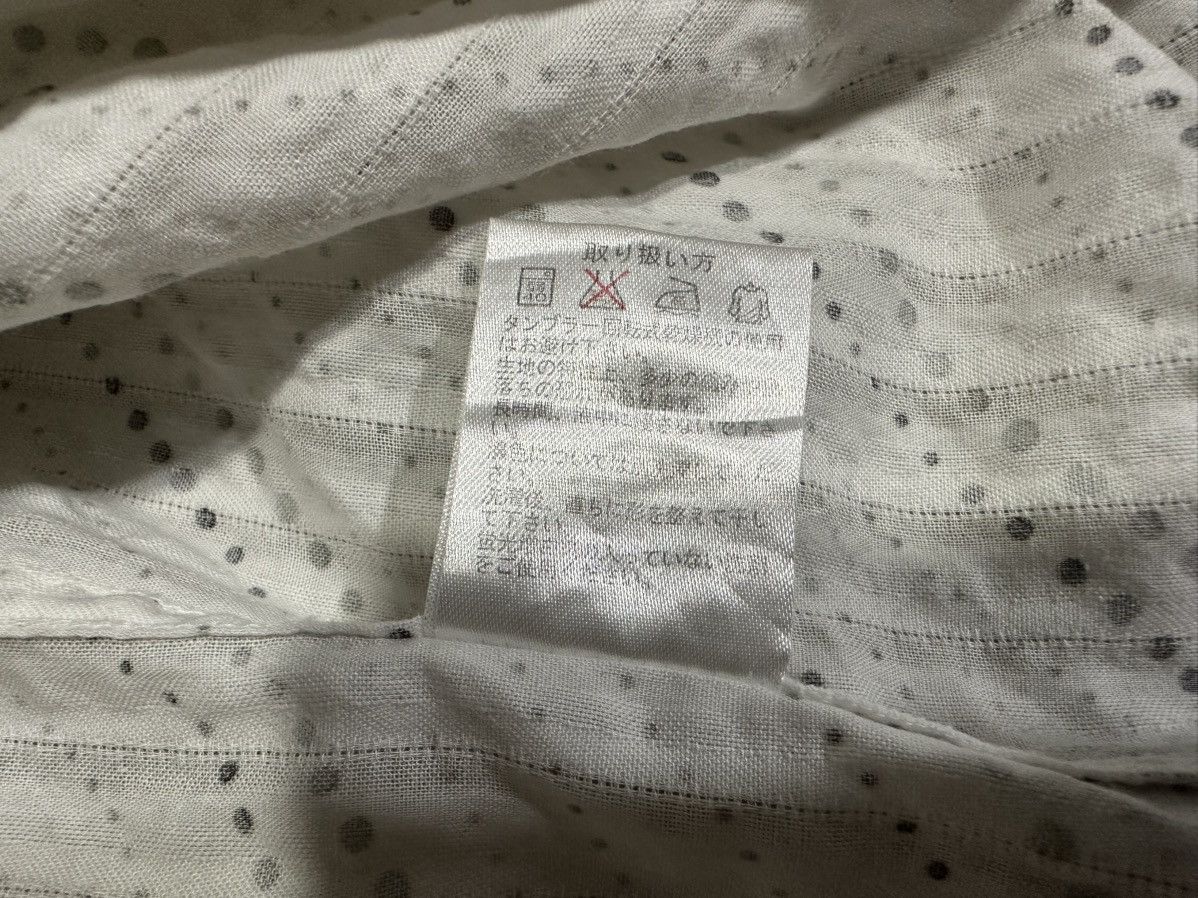Japanese Brand × Kansai Yamamoto × Yohji Yamamoto 🔥Vintage Kansai Yamamoto Homme Dot Striped Pleated Shirt Size US M / EU 48-50 / 2 - 8 Thumbnail
