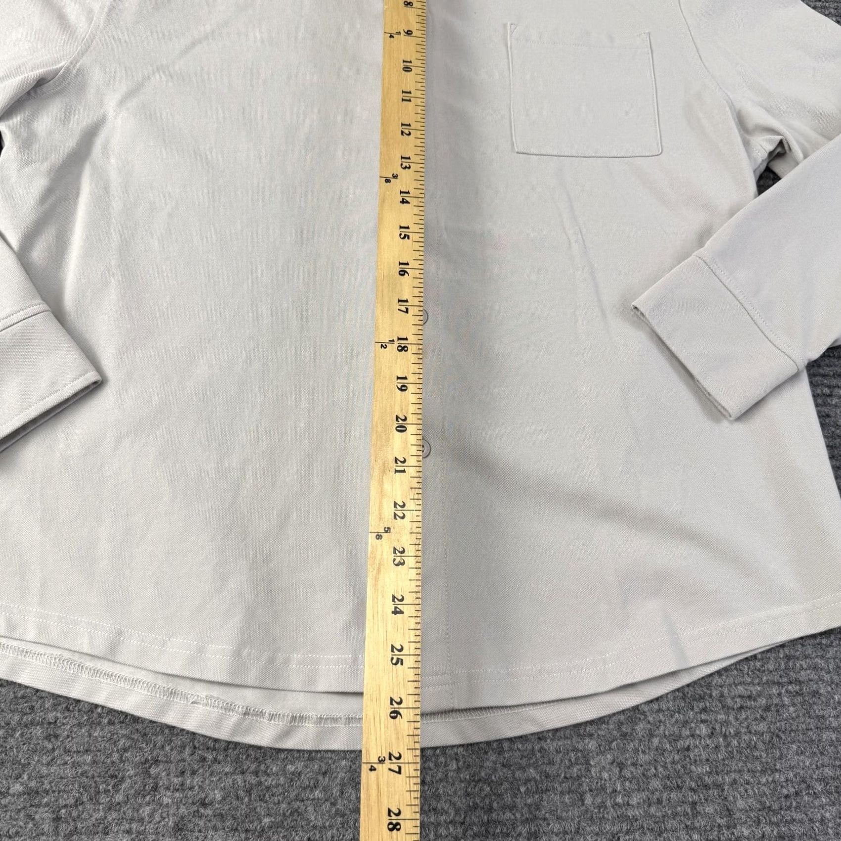 Vintage Under 5'10 Shirt Mens XL Beige Stretch Knit Long Sleeve Button Up Casual Top Size US XL / EU 56 / 4 - 6 Thumbnail