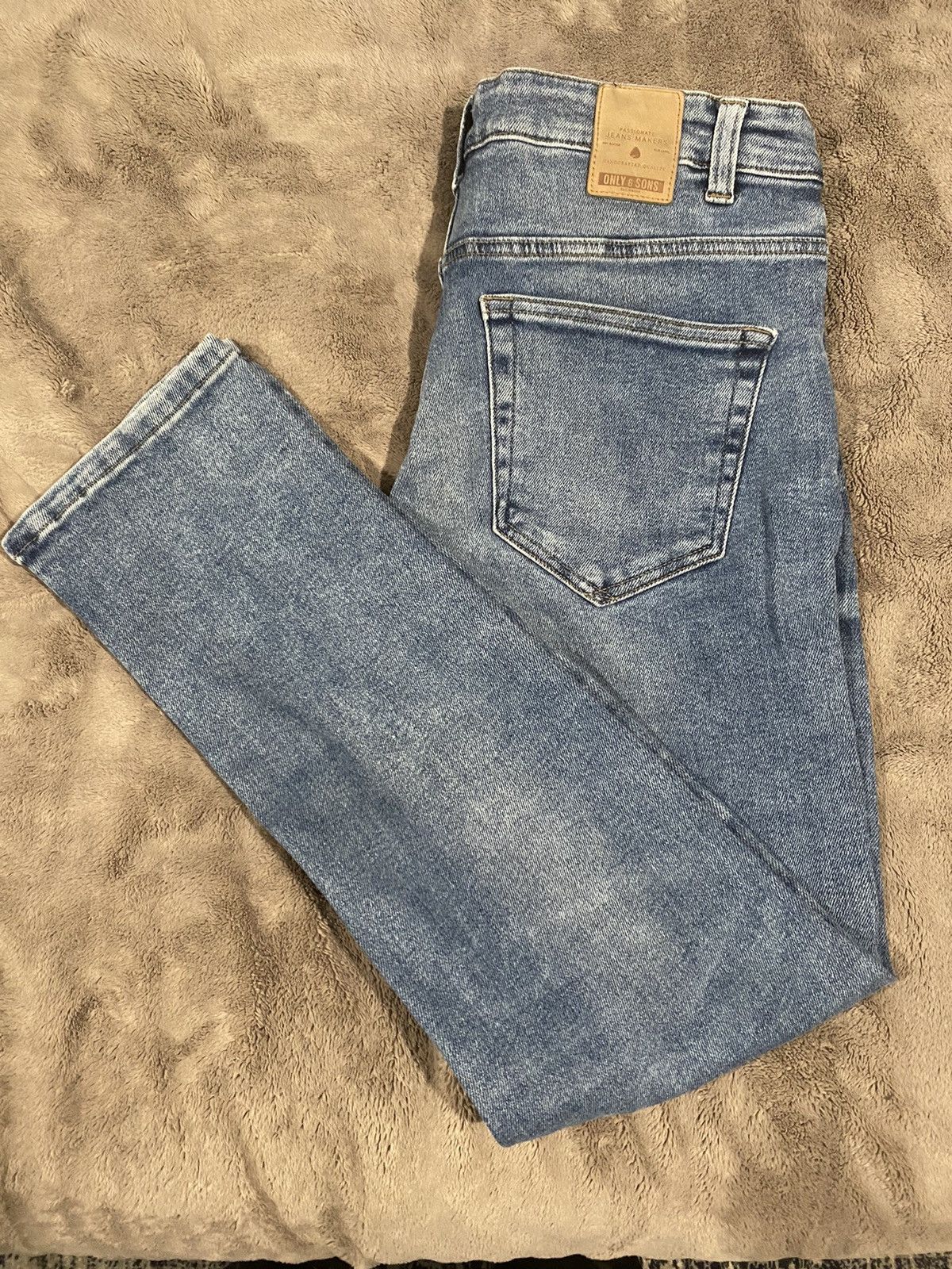 ONLY & SONS Only and Sons 31x32 Blue Slim Jeans Size US 31 - 1 Thumbnail
