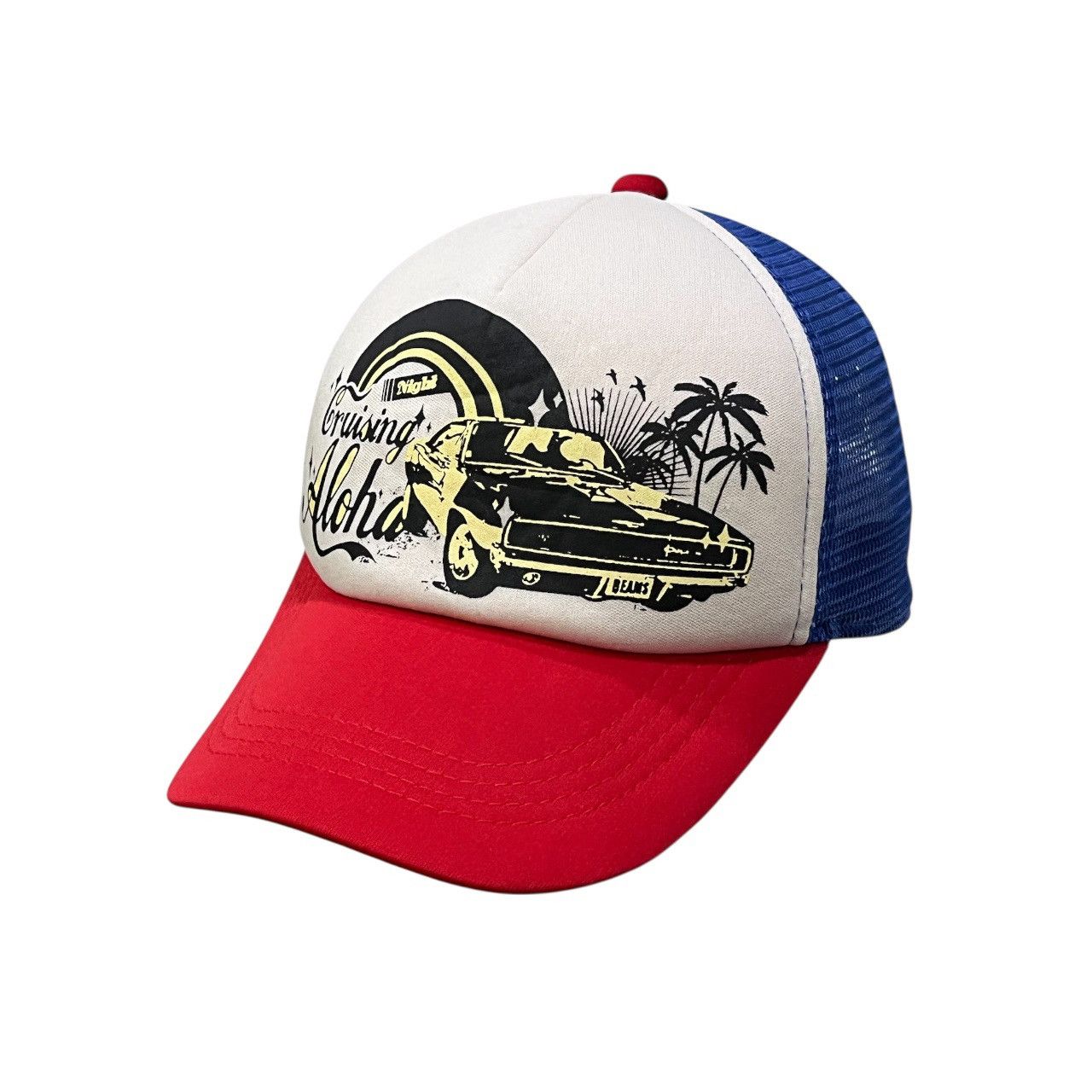 Beams Japan Vintage Y2K BEAMS Trucker Hat Aloha Car Print Pepsi Vibes Size ONE SIZE - 3 Thumbnail
