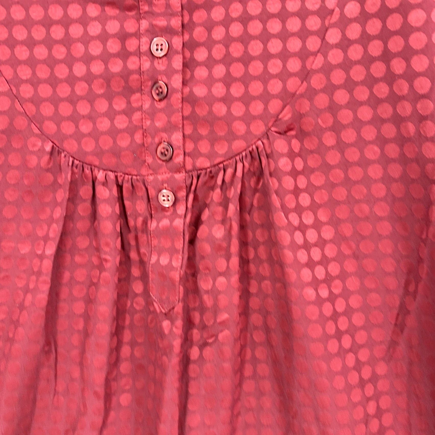Vintage Ulla Popken Plus Blouse 14W Red Polka Dot 3/4 Sleeve Casual Tunic Bohemian Womens Size XL / US 12-14 / IT 48-50 - 6 Thumbnail