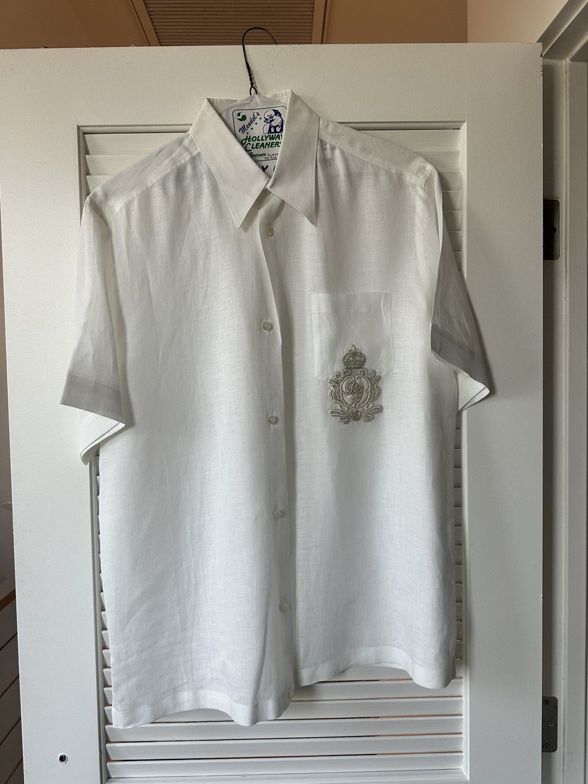 Dolce & Gabbana Casual White Linen Short Sleeve