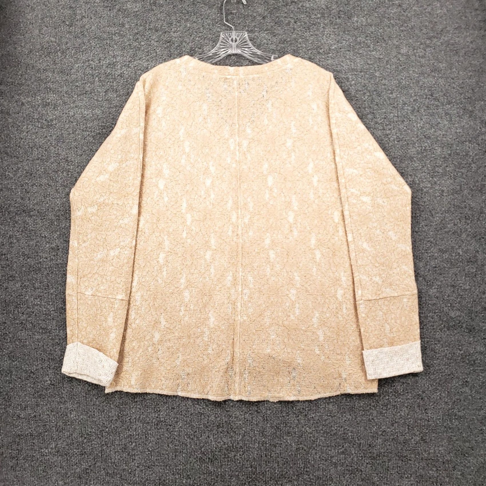 Vintage KUT from the Kloth Top Womens L Large Beige Lace V Neck Long Sleeve Pullover Size L / US 10 / IT 46 - 2 Thumbnail