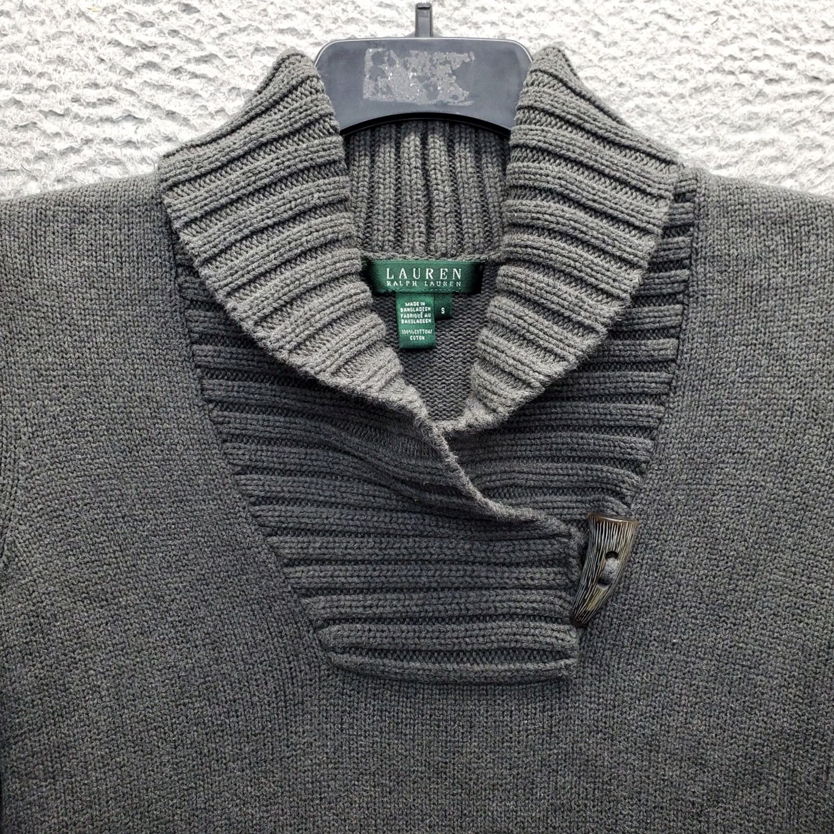 Ralph Lauren Lauren Ralph Lauren Sweater Womens Size S Gray Shawl Collar Button Front Pullover Knit Size S / US 4 / IT 40 - 7 Thumbnail