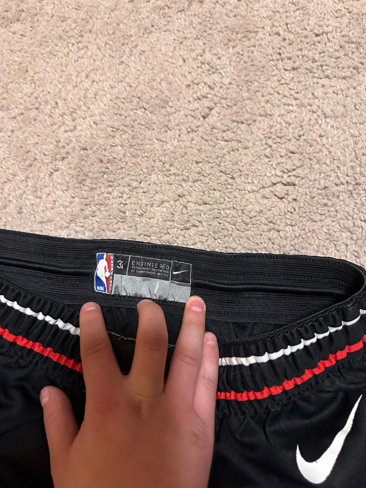 Nike Nike Chicago Bulls Authentic Black NBA Engineered Shorts Size US 32 / EU 48 - 5 Thumbnail