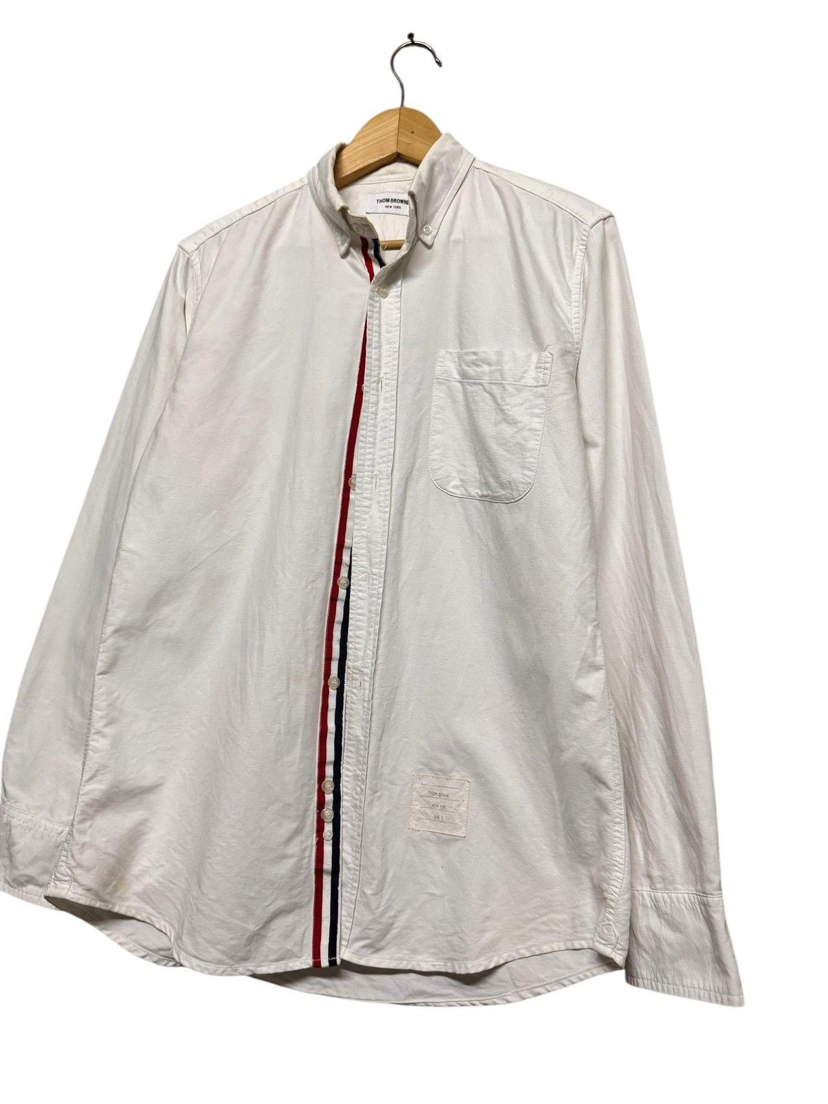Thom Browne Thom Browne A Pink Striped Shirt Over The Chest Size US M / EU 48-50 / 2 - 5 Thumbnail