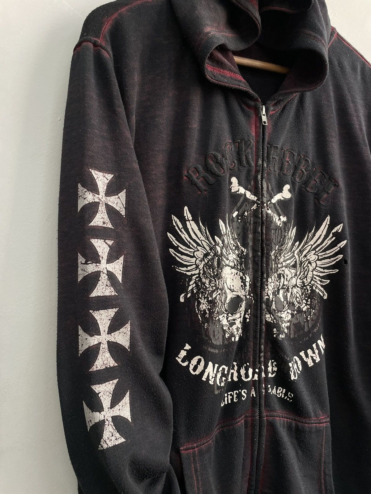 Other Rare skull affliction style hoodie y2k hype Size US L / EU 52-54 / 3 - 13 Thumbnail
